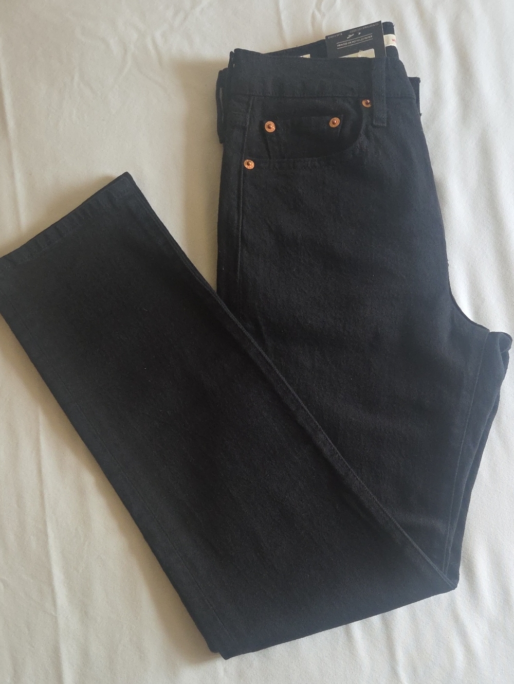 Levi's Women's Wedgie Straight Black Jeans Size 24x28